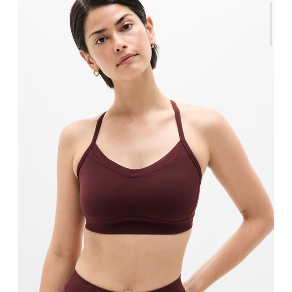 NWT Athleta Vital Bra for D-DD Cups "Garnet" Red Size Small